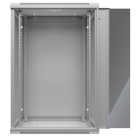 Netrack F-Line wall mounted cabinet 19'',18U/450 mm,grey,glass door,remov. side pan. - 4