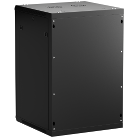 Netrack F-Line wall mounted cabinet 19'',18U/600mm, black, glass door, remov.side pan. - 4