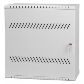 Netrack wall mounted cabinet V-Line Rack 19", 3/4U/180mm – grey, metal door - 1
