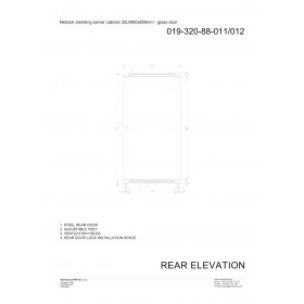 Netrack standing server cabinet Economy 32U/800x800mm (glass door) - black - 10