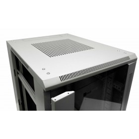 Netrack standing server cabinet Economy 22U/600x800mm (glass door) - grey - 4