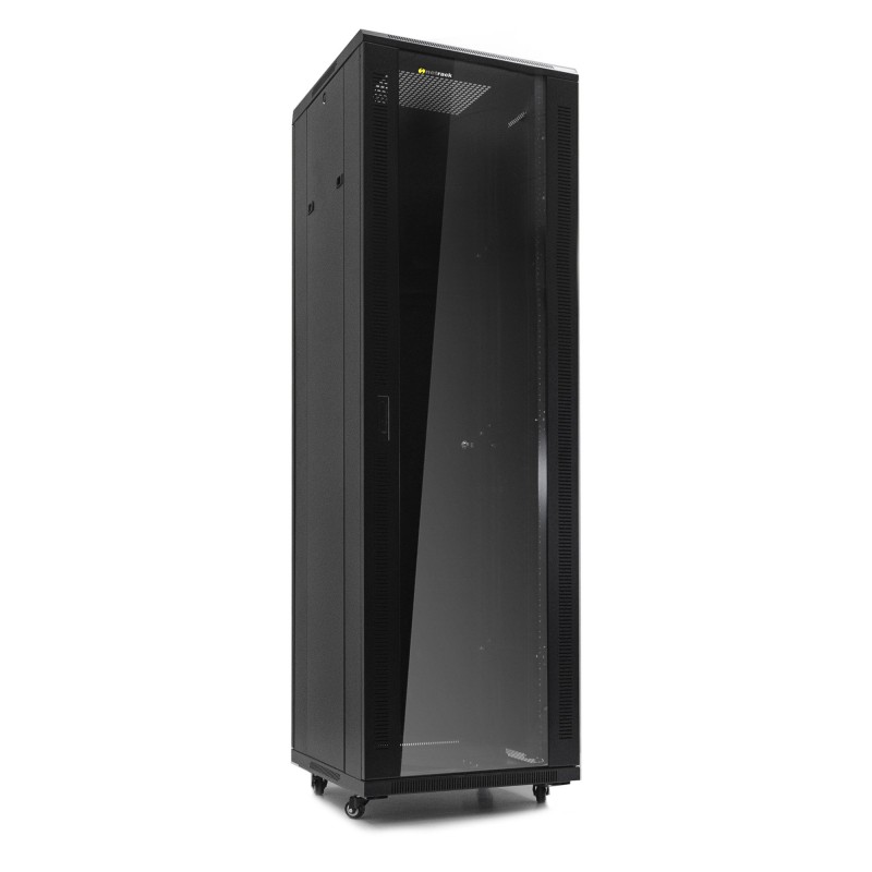 Netrack standing server cabinet Economy 42U/600x600mm (glass door) - black - 1