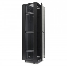 Netrack standing server cabinet Economy 42U/600x600mm (glass door) - black - 2