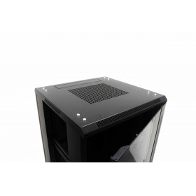 Netrack standing server cabinet Economy 42U/600x600mm (glass door) - black - 4