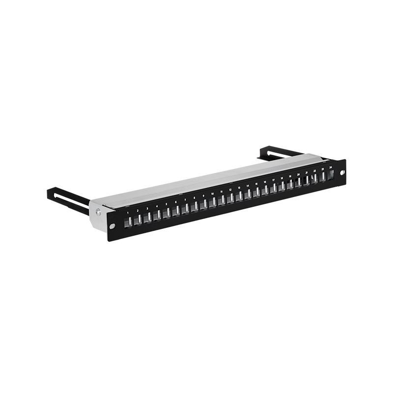 Patch Panel Keystone RACK 19 1U 24 Porty FTP STP Wysuwany Netrack Czarny