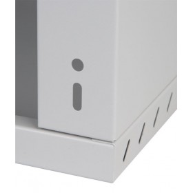 Netrack S-Line wall cabinet 10'', 6U/300 mm - gray, glass door - 3