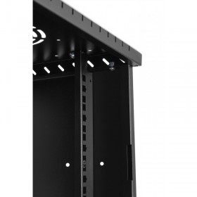 Netrack ECO-Line wall cabinet 10'', 6U/300 mm - black, glass door - 4