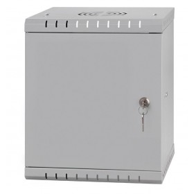 Netrack ECO-Line wall cabinet 10'', 6U/300 mm - gray, metal door - 1