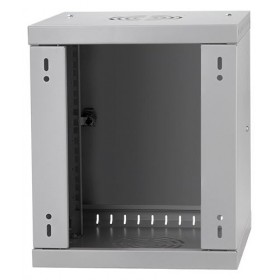 Netrack ECO-Line wall cabinet 10'', 6U/300 mm - gray, metal door - 2