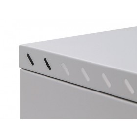 Netrack ECO-Line wall cabinet 10'', 6U/300 mm - gray, metal door - 6