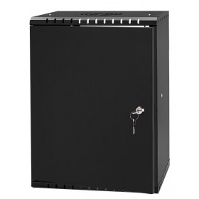 ECO-Line wall cabinet 10'', 9U/300 mm - black, metal door - 2