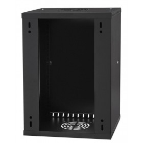 ECO-Line wall cabinet 10'', 9U/300 mm - black, metal door - 3