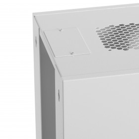 Netrack S-Line wall cabinet 10'', 9U/300 mm - gray, glass door - 2
