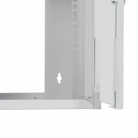 Netrack S-Line wall cabinet 10'', 9U/300 mm - gray, glass door - 3