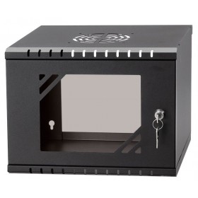 copy of Netrack S-Line wall cabinet 10'', 4U/300 mm - gray, glass door - 1