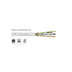 Kabel skrętka drut U/UTP cat. 5e 100% miedź 305m - BITNER, BiTLAN, 200 MHz - 7