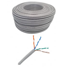 Netrack kabel sieciowy LAN cat 5e UTP, szary, 100m , CCA - 1