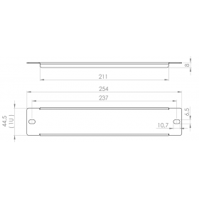 Netrack RACK 10” 1U grille, gray - 5