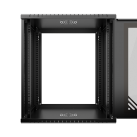 Netrack ECO-Line Rack 19", 12U/450mm - black, glass door - 4