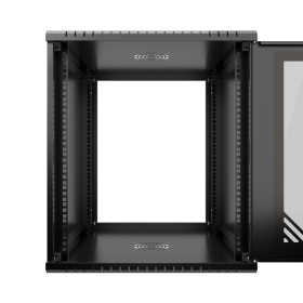 Netrack Szafa wisząca ECO-Line Rack 19", 12U/600mm  - czarny, drzwi przeszklone - 4