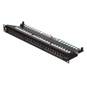 Netrack patch panel equipped with 19" 24-port cat. 6A FTP - 7