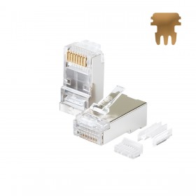 Wtyk RJ45 FTP STP kat. 6, drut, Netrack, przelotowy (1 szt) - 2