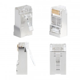 Wtyk RJ45 FTP STP kat. 6, drut, Netrack, przelotowy (1 szt) - 3