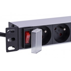 Netrack power strip 10'' 1U, 230V/16A, 4xE, ALU - 5
