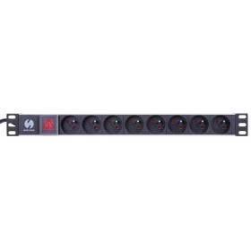 Netrack power strip 19'' 1U, 230V/16A, 8xE, ALU - 2