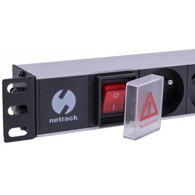 Netrack power strip 19'' 1U, 230V/16A, 8xE, ALU - 5