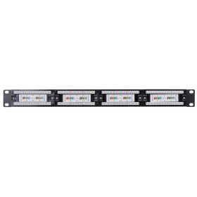 Patch panel RACK 19" 1U, 24 porty kat. 5e UTP, Netrack, czarny - 2