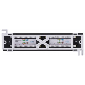 Patch panel naścienny RACK 10" 1U, 12 porty kat. 6 UTP, Netrack, ze wspornikiem, czarny - 2