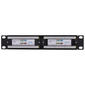 Patch panel RACK 10" 1U, 12 porty kat. 6 UTP, Netrack, czarny - 2