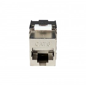 Moduł keystone jack RJ45 kat. 6 FTP, STP, beznarzędziowy, Netrack, srebrny - 2