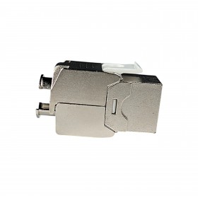 Moduł keystone jack RJ45 kat. 6 FTP, STP, beznarzędziowy, Netrack, srebrny - 1