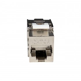 Moduł keystone jack RJ45 kat. 6A FTP, STP, beznarzędziowy, Netrack, srebrny - 2