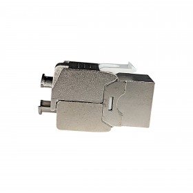 Moduł keystone jack RJ45 kat. 6A FTP, STP, beznarzędziowy, Netrack, srebrny - 1