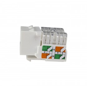 Netrack Keystone-Modul Jack RJ45 UTP Cat. 5e mit Klemme, weiß - 1