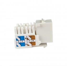 Netrack Keystone-Modul Jack RJ45 UTP Cat. 5e mit Klemme, weiß - 4