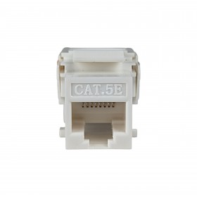 Netrack Keystone-Modul Jack RJ45 UTP Cat. 5e mit Klemme, weiß - 5
