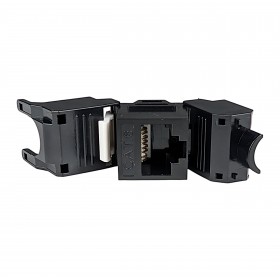 Moduł keystone jack RJ45 kat. 6 UTP, beznarzędziowy, Netrack, czarny - 6