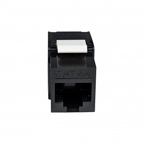 Moduł keystone jack RJ45 kat. 6A UTP, beznarzędziowy, Netrack, czarny - 2