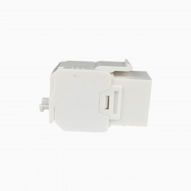 Netrack Keystone Modul Klinke RJ45 cat. 5e UTP, werkzeuglos, weiß - 1