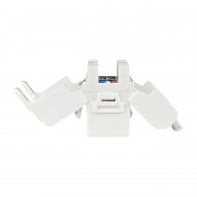 Moduł keystone jack RJ45 kat. 5e UTP, beznarzędziowy, Netrack, biały - 7