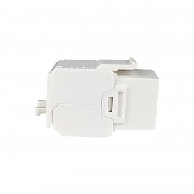 Netrack Jack RJ45 Cat.6 UTP Keystone-Modul, werkzeuglos, weiß - 1
