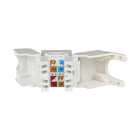 Netrack keystone module Jack RJ45 cat. 6A UTP, toolless, white - 5