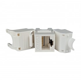 Netrack keystone module Jack RJ45 cat. 6A UTP, toolless, white - 6