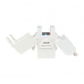 Netrack Keystone Modul Klinke RJ45 cat. 6A UTP, werkzeuglos, weiß - 7