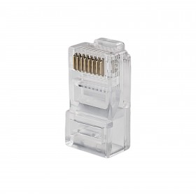 Wtyk RJ45 UTP kat. 5e, drut, Netrack, przelotowy (10 szt) - 1