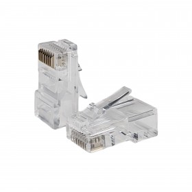 Wtyk RJ45 UTP kat. 5e, drut, Netrack, przelotowy (100 szt) - 3